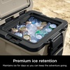 image:imageNinja FrostVault 30qt Cooler with Wheels Dry Storage Lakeshore Blue  Ninja FrostVaults 30qt capacity holds 48 cans keeps food cool amp dry and rolls easily on allterrain wheelsBirch Beige