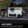 image:imageNinja FrostVault 45qt Cooler with Wheels Dry Storage Lakeshore Blue  Ninja FrostVaults 45qt capacity holds 68 cans keeps food cool amp dry and rolls easily on allterrain wheelsStrawberry Rhubarb