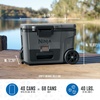 image:imageNinja FrostVault 45qt Cooler with Wheels Dry Storage Lakeshore Blue  Ninja FrostVaults 45qt capacity holds 68 cans keeps food cool amp dry and rolls easily on allterrain wheelsCharcoal Grey