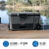 image:imageNinja FrostVault 45qt Cooler with Wheels Dry Storage Lakeshore Blue  Ninja FrostVaults 45qt capacity holds 68 cans keeps food cool amp dry and rolls easily on allterrain wheelsCharcoal Grey