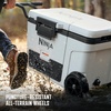 image:imageNinja FrostVault 45qt Cooler with Wheels Dry Storage Lakeshore Blue  Ninja FrostVaults 45qt capacity holds 68 cans keeps food cool amp dry and rolls easily on allterrain wheelsStrawberry Rhubarb
