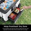image:imageNinja FrostVault 45qt Cooler with Wheels Dry Storage Lakeshore Blue  Ninja FrostVaults 45qt capacity holds 68 cans keeps food cool amp dry and rolls easily on allterrain wheelsHalocline Green