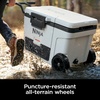 image:imageNinja FrostVault 45qt Cooler with Wheels Dry Storage Lakeshore Blue  Ninja FrostVaults 45qt capacity holds 68 cans keeps food cool amp dry and rolls easily on allterrain wheelsCloud White