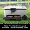 image:imageNinja FrostVault 45qt Cooler with Wheels Dry Storage Lakeshore Blue  Ninja FrostVaults 45qt capacity holds 68 cans keeps food cool amp dry and rolls easily on allterrain wheelsTrue Red
