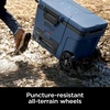 image:imageNinja FrostVault 45qt Cooler with Wheels Dry Storage Lakeshore Blue  Ninja FrostVaults 45qt capacity holds 68 cans keeps food cool amp dry and rolls easily on allterrain wheelsLakeshore Blue