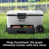 image:imageNinja FrostVault 45qt Cooler with Wheels Dry Storage Lakeshore Blue  Ninja FrostVaults 45qt capacity holds 68 cans keeps food cool amp dry and rolls easily on allterrain wheelsLuminous Blue