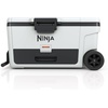 image:imageNinja FrostVault 45qt Cooler with Wheels Dry Storage Lakeshore Blue  Ninja FrostVaults 45qt capacity holds 68 cans keeps food cool amp dry and rolls easily on allterrain wheelsCloud White