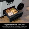 image:imageNinja FrostVault 45qt Cooler with Wheels Dry Storage Lakeshore Blue  Ninja FrostVaults 45qt capacity holds 68 cans keeps food cool amp dry and rolls easily on allterrain wheelsCloud White