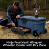 image:imageNinja FrostVault 45qt Cooler with Wheels Dry Storage Lakeshore Blue  Ninja FrostVaults 45qt capacity holds 68 cans keeps food cool amp dry and rolls easily on allterrain wheelsLakeshore Blue