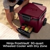 image:imageNinja FrostVault 65qt Cooler with Wheels Dry Storage Drawer Birch Beige  Ninja FrostVaults 65qt capacity holds 97 cans keeps food cool amp dry and rolls easily on allterrain wheelsMerlot