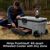 image:imageNinja FrostVault 65qt Cooler with Wheels Dry Storage Drawer Birch Beige  Ninja FrostVaults 65qt capacity holds 97 cans keeps food cool amp dry and rolls easily on allterrain wheelsSlate Gray