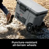 image:imageNinja FrostVault 65qt Cooler with Wheels Dry Storage Drawer Birch Beige  Ninja FrostVaults 65qt capacity holds 97 cans keeps food cool amp dry and rolls easily on allterrain wheelsSlate Gray