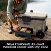 image:imageNinja FrostVault 65qt Cooler with Wheels Dry Storage Drawer Birch Beige  Ninja FrostVaults 65qt capacity holds 97 cans keeps food cool amp dry and rolls easily on allterrain wheelsBirch Beige