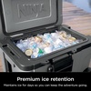 image:imageNinja FrostVault 65qt Cooler with Wheels Dry Storage Drawer Birch Beige  Ninja FrostVaults 65qt capacity holds 97 cans keeps food cool amp dry and rolls easily on allterrain wheelsSlate Gray
