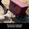 image:imageNinja FrostVault 65qt Cooler with Wheels Dry Storage Drawer Birch Beige  Ninja FrostVaults 65qt capacity holds 97 cans keeps food cool amp dry and rolls easily on allterrain wheelsMerlot