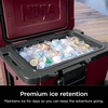 image:imageNinja FrostVault 65qt Cooler with Wheels Dry Storage Drawer Birch Beige  Ninja FrostVaults 65qt capacity holds 97 cans keeps food cool amp dry and rolls easily on allterrain wheelsMerlot