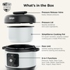 image:imageNinja HyperHeat 9in1 Pressure Cooker 65qt Stone Purple PC201SP  Cooks 2X faster Sear Saut Slow Cook Steam amp Sous Vide 1200W PFASfree pot removable SimpliServe pot for easy servingWhite