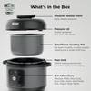 image:imageNinja HyperHeat 9in1 Pressure Cooker 65qt Stone Purple PC201SP  Cooks 2X faster Sear Saut Slow Cook Steam amp Sous Vide 1200W PFASfree pot removable SimpliServe pot for easy servingGrey