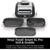image:imageNinja IG651 Foodi Smart XL Pro 7in1 Indoor GrillGriddle Combo use Opened or Closed Air Fry Dehydrate amp More Pro Power Grate Flat Top Crisper Smart Thermometer Black