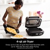 image:imageNinja IG651 Foodi Smart XL Pro 7in1 Indoor GrillGriddle Combo use Opened or Closed Air Fry Dehydrate amp More Pro Power Grate Flat Top Crisper Smart Thermometer Black