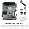 image:imageNinja Luxe Caf Premier 3in1 Espresso Machine Drip Coffee amp Cold Brew  Builtin Grinder HandsFree Milk Frother and Assisted Tamper for Cappuccinos amp Lattes Stainless Steel ES601Gunmetal