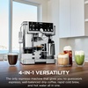 image:imageNinja Luxe Caf Pro Series Espresso Cold Brew Hot Water ES701  Drip Coffee Integrated Tamper Builtin Grinder HandsFree Frother for Cappuccinos Lattes Americanos Dairy or NonDairyStainless Steel
