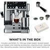 image:imageNinja Luxe Caf Pro Series Espresso Cold Brew Hot Water ES701  Drip Coffee Integrated Tamper Builtin Grinder HandsFree Frother for Cappuccinos Lattes Americanos Dairy or NonDairyStainless Steel