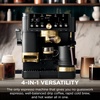 image:imageNinja Luxe Caf Pro designed by David Beckham Espresso Machine Drip Coffee Cold Brew Hot Water Integrated Tamper Builtin Grinder HandsFree Frother for Lattes amp More BlackGold ES771BK