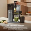 image:imageNinja NeverClog Cold Press Juicer 24oz Jug 36oz Pulp Silver JC151SL  150W hightorque auger juices fibrous fruits amp veggies Total Pulp Control 2 onetouch programs Dishwasher safeCharcoal