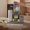 image:imageNinja NeverClog Cold Press Juicer 24oz Jug 36oz Pulp Silver JC151SL  150W hightorque auger juices fibrous fruits amp veggies Total Pulp Control 2 onetouch programs Dishwasher safeGray