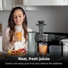 image:imageNinja NeverClog Cold Press Juicer 24oz Jug 36oz Pulp Silver JC151SL  150W hightorque auger juices fibrous fruits amp veggies Total Pulp Control 2 onetouch programs Dishwasher safeCharcoalShredder