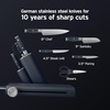 image:imageNinja NeverDull 10Pc German Steel Knife Set Stone Gold NK32010SD1  Stays razorsharp 10 years Premium German steel Removable sharpener stores in a drawer saving up to 35 more counter spaceCyberspace