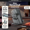 image:imageNinja NeverDull 10Pc German Steel Knife Set Stone Gold NK32010SD1  Stays razorsharp 10 years Premium German steel Removable sharpener stores in a drawer saving up to 35 more counter spaceLight Grey