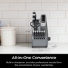 image:imageNinja NeverDull 17Pc Knife Block Set Builtin Sharpener Black K32017  Stays razorsharp 10 years Rustresistant German stainless steel blades Few swipes of the foolproof sharpener restore edge12Piece