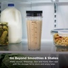 image:imageNinja NutriPlus Personal Blender 900PW 3 20oz Cups Silver BN301  900peakwatt pushtoblend motor for smoothies amp sauces 3 20oz cups 2 spout lids amp storage lid Dishwasher safePush to blend  3 cups