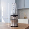 image:imageNinja NutriPlus Personal Blender 900PW 3 20oz Cups Silver BN301  900peakwatt pushtoblend motor for smoothies amp sauces 3 20oz cups 2 spout lids amp storage lid Dishwasher safePush to blend  3 cups