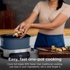 image:imageNinja PossibleCooker PRO Plus 85qt Blue Macaron MC2001  9in1 replaces 16 tools 1400W Slow Cook Sear Saut Proof PastaRice ovensafe ceramic pot cookertooventotableMidnight Blue