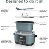 image:imageNinja PossibleCooker PRO Plus 85qt Blue Macaron MC2001  9in1 replaces 16 tools 1400W Slow Cook Sear Saut Proof PastaRice ovensafe ceramic pot cookertooventotableGray