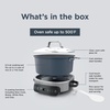 image:imageNinja PossibleCooker PRO Plus 85qt Blue Macaron MC2001  9in1 replaces 16 tools 1400W Slow Cook Sear Saut Proof PastaRice ovensafe ceramic pot cookertooventotableMidnight Blue