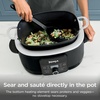 image:imageNinja PossibleCooker PRO Plus 85qt Blue Macaron MC2001  9in1 replaces 16 tools 1400W Slow Cook Sear Saut Proof PastaRice ovensafe ceramic pot cookertooventotableBlack