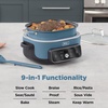 image:imageNinja PossibleCooker PRO Plus 85qt Blue Macaron MC2001  9in1 replaces 16 tools 1400W Slow Cook Sear Saut Proof PastaRice ovensafe ceramic pot cookertooventotableBlue