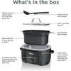 image:imageNinja PossibleCooker PRO Plus 85qt Blue Macaron MC2001  9in1 replaces 16 tools 1400W Slow Cook Sear Saut Proof PastaRice ovensafe ceramic pot cookertooventotableBlack