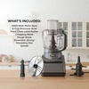 image:imageNinja PrecisionPro Food Processor amp Dough Mixer 1000PW 9Cup BZ601  AutoiQ presets for chopping slicingshredding pureeing amp dough 9cup bowl BPAfree dishwashersafe partsGrey