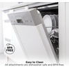 image:imageNinja PrecisionPro Food Processor amp Dough Mixer 1000PW 9Cup BZ601  AutoiQ presets for chopping slicingshredding pureeing amp dough 9cup bowl BPAfree dishwashersafe partsSilver