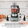 image:imageNinja PrecisionPro Food Processor amp Dough Mixer 1000PW 9Cup BZ601  AutoiQ presets for chopping slicingshredding pureeing amp dough 9cup bowl BPAfree dishwashersafe partsSilver