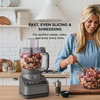 image:imageNinja PrecisionPro Food Processor amp Dough Mixer 1000PW 9Cup BZ601  AutoiQ presets for chopping slicingshredding pureeing amp dough 9cup bowl BPAfree dishwashersafe partsGrey