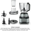 image:imageNinja PrecisionPro Food Processor amp Dough Mixer 1000PW 9Cup BZ601  AutoiQ presets for chopping slicingshredding pureeing amp dough 9cup bowl BPAfree dishwashersafe partsSilver