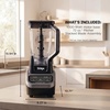 image:imageNinja Professional Blender 20 1200W AutoiQ 72oz Pitcher BR201AMZ  1200W Total Crushing blades  AutoiQ Crush program for smoothies amp frozen drinks 4 speeds Dishwasher safeBlackGray