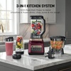 image:imageNinja Professional Plus Kitchen System 1400WP AutoiQ Grey BN801  5 functions for smoothies chopping amp dough with AutoiQ 72oz blender pitcher 64oz processor 2 24oz cupsPro Plus Kitchen SystemRed