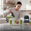 image:imageNinja Professional Plus Kitchen System 1400WP AutoiQ Grey BN801  5 functions for smoothies chopping amp dough with AutoiQ 72oz blender pitcher 64oz processor 2 24oz cupsPro Plus BlenderBlue